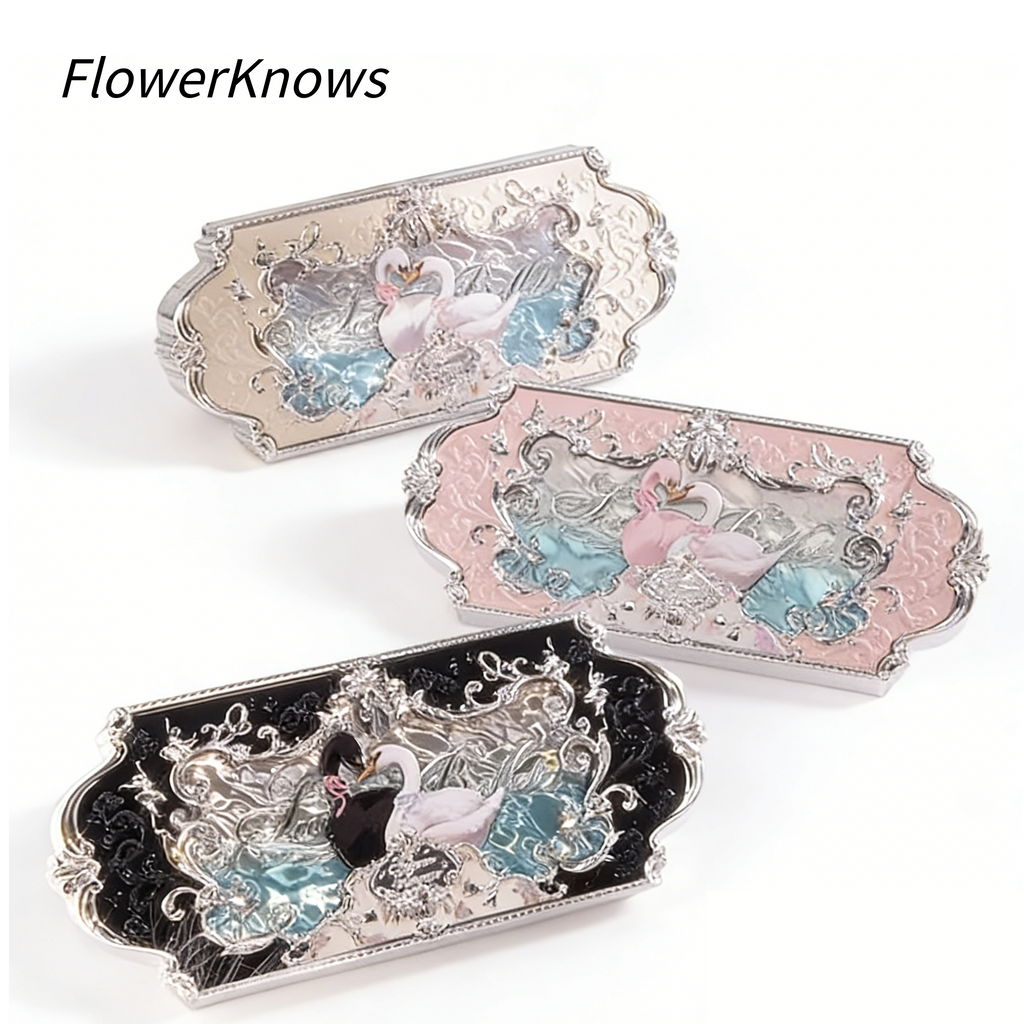 花知晓天鹅芭蕾六色眼影盘 芭蕾浮雕 珠光哑光 多色可选 | Flower Knows Swan Ballet 6-Color Eyeshadow Palette Ballet Embossed Matte & Shimmer Multiple Shades