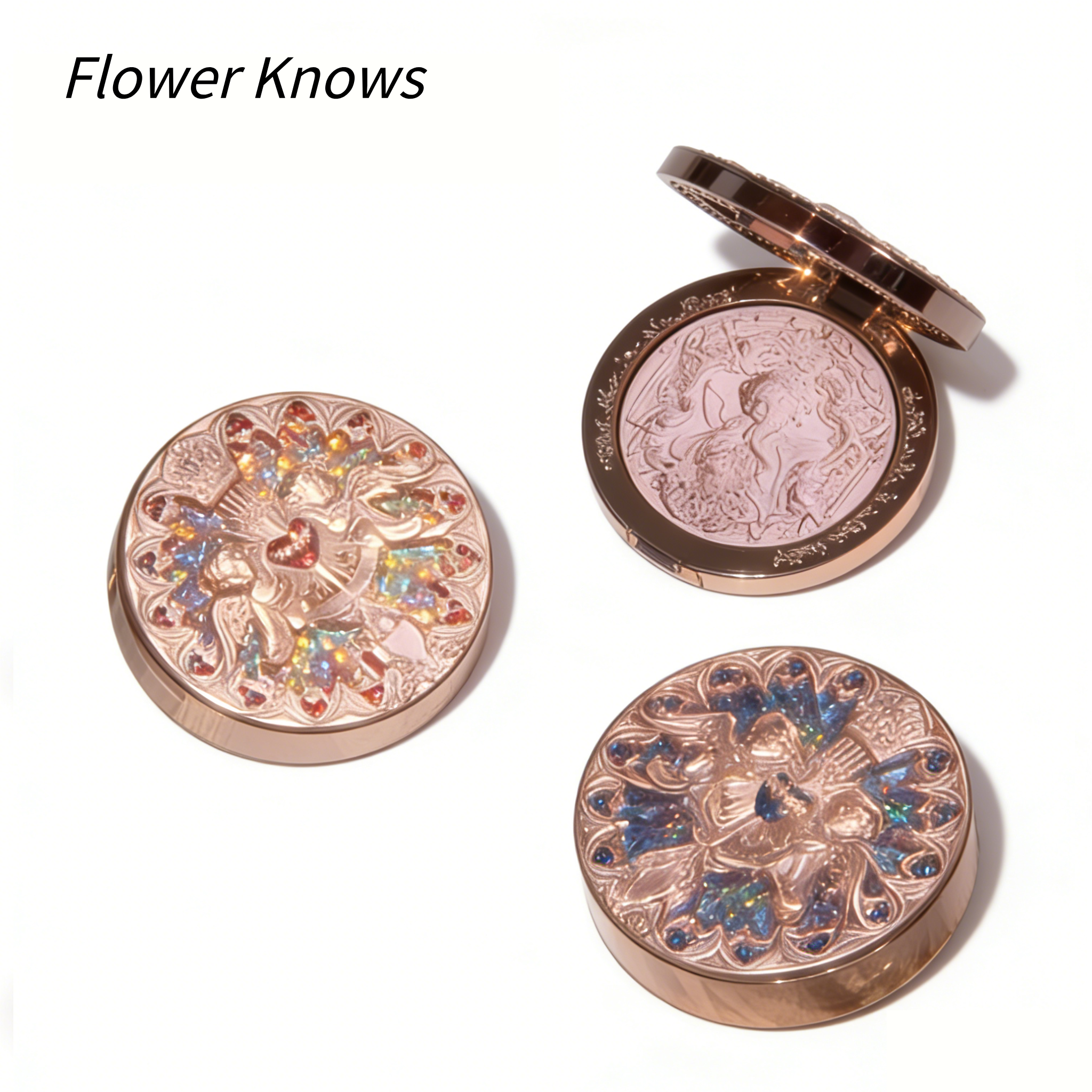 花知晓小天使浮雕高光 自然提亮 水光哑光双质地 多色可选 | Flower Knows Little Angel Relief Highlighter Natural Brightening Watery & Matte Finish Multiple Shades