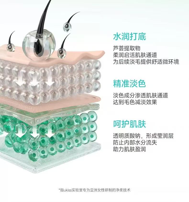 UKISS 漂胡剂 面部净柔套装 去唇毛小胡子专用|UKISS Facial Hair Bleach Kit, Gentle for Lip Hair & Peach Fuzz Removal