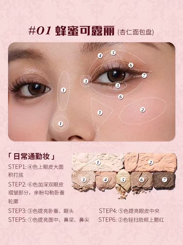 花知晓草莓丘比特系列面部综合盘  眼影腮红高光一体盘|Flower Knows Strawberry Cupid Collection All-In-One Face Palette | Eyeshadow, Blush & Highlight
