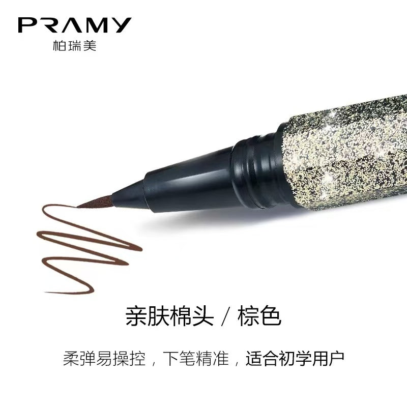 PRAMY 柏瑞美眼线液笔 防水防汗不晕染 新手易画 持久显色|PRAMY Liquid Eyeliner - Waterproof, Smudge-Proof, Beginner-Friendly, Long-Lasting
