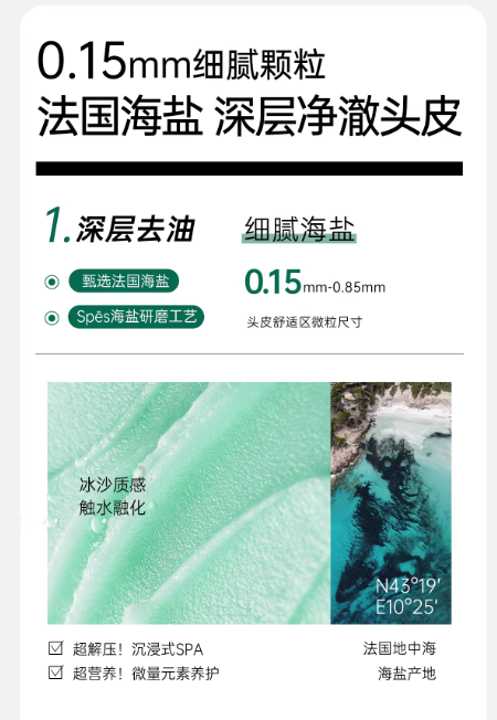 Spes 诗裴丝海盐洗头膏 控油蓬松去屑止痒 头皮磨砂膏 男女适用|Spes Sea Salt Scalp Scrub Shampoo, Oil Control Volumizing Anti-Dandruff, Gentle Exfoliation