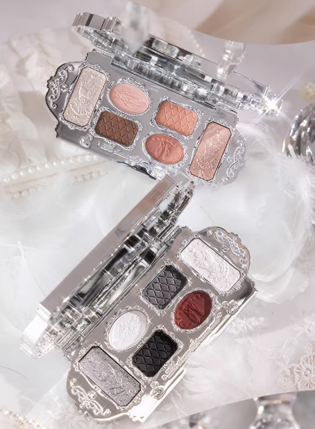 花知晓天鹅芭蕾六色眼影盘 芭蕾浮雕 珠光哑光 多色可选 | Flower Knows Swan Ballet 6-Color Eyeshadow Palette Ballet Embossed Matte & Shimmer Multiple Shades