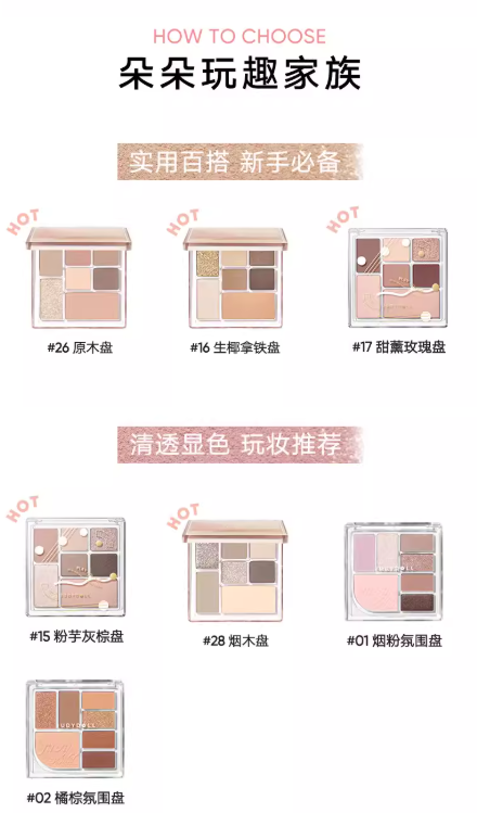 Judydoll 橘朵玩趣七色盘 眼影腮红修容一体 | Judydoll 7-Color All-in-One Eyeshadow Palette