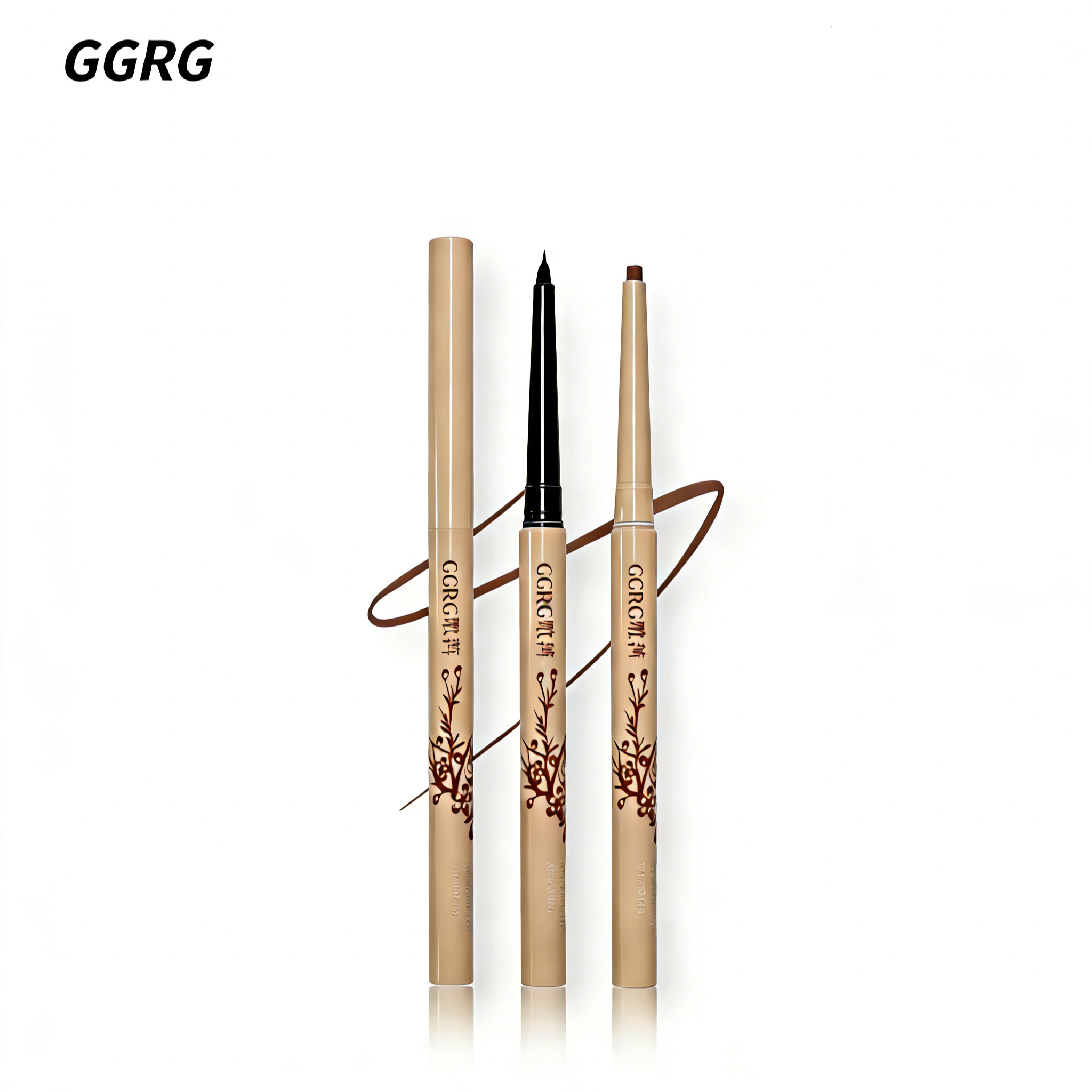 GGRG歌苒眼线胶笔 | Waterproof Gel Eyeliner Pencil - Long-Lasting Smudge-Proof (01 Soft Black / 02 Natural Brown)