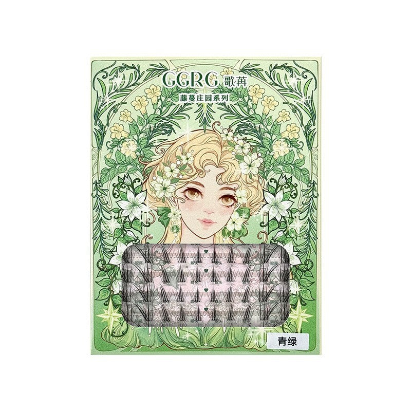 GGRG 歌苒「青绿」藤蔓庄园系列 狐系假睫毛 黑茶棕 7-12mm|GGRG "Qinglü" Vine Manor Series Fox Style Lashes, Dark Tea Brown, 7-12mm