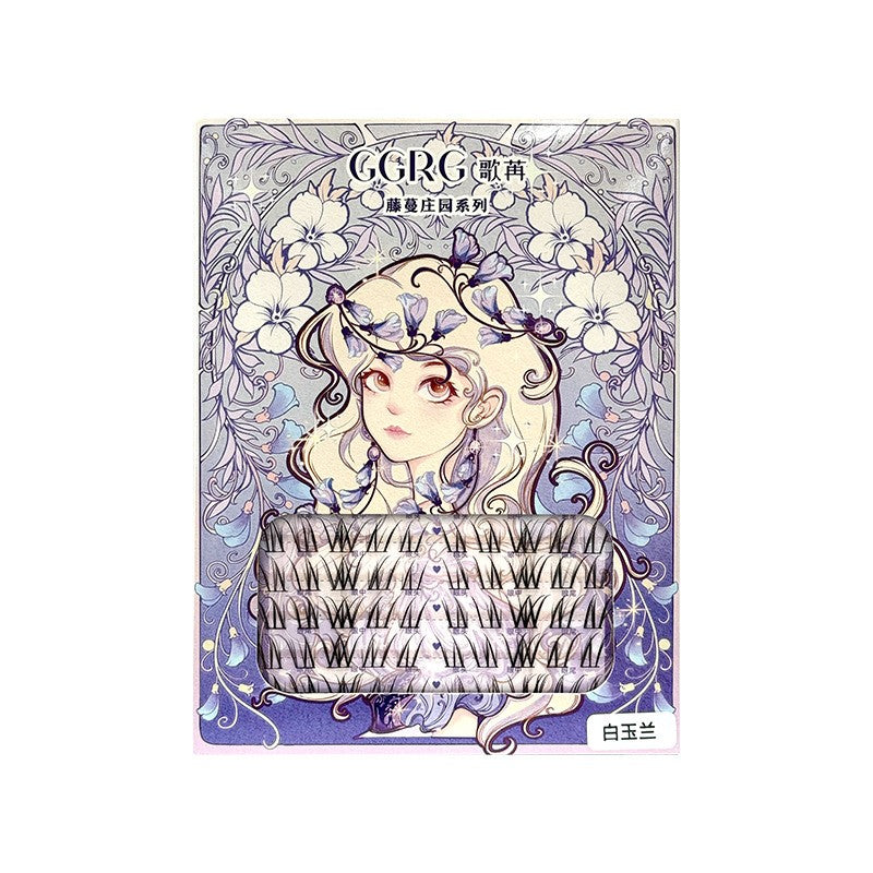 GGRG 歌苒「白玉兰」狐系分段假睫毛 9-12mm 亚裔混血妆|GGRG "White Magnolia" Fox Style Individual False Eyelashes, 9-12mm