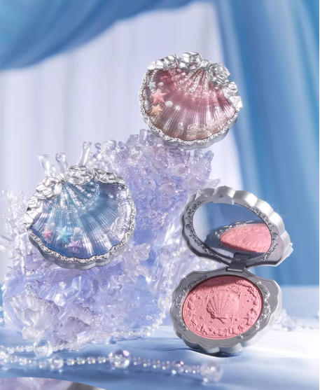 花知晓贝壳珍珠系列丝缎腮红  膨胀哑光 自然 0 粉感|Flower Knows Shell Pearl Series Satin Blush | Expansion Matte, Natural 0-Powder Finish