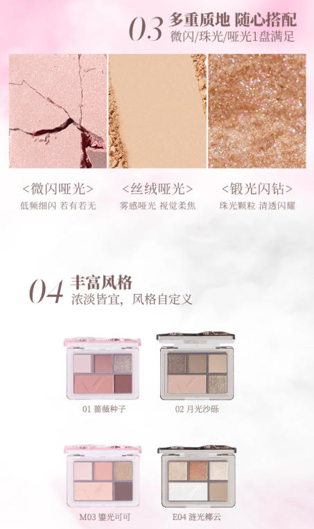 VEECCI 唯资绮梦五色眼影盘 哑光珠光大地色眼影|VEECCI 5-Color Eyeshadow Palette