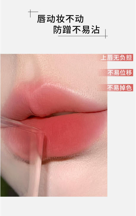 Mooekiss 木柯诗双头唇釉 镜面水光精华 口红哑光唇泥 不易沾杯唇蜜|Mooekiss Dual-Ended Lip Gloss - Matte Lip Mud & Mirror Water Gloss, Long-Lasting Non-Stick Cup, Hydrating Lip Glow Oil