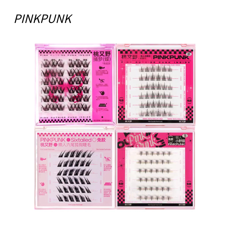桃又野 PINKPUNK 免胶假睫毛 自然仿真新手款|PINKPUNK Glue-Free False Eyelashes, Natural & Beginner-Friendly