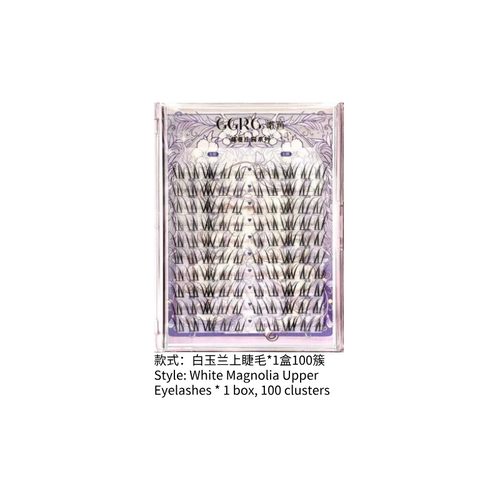 GGRG 歌苒「白玉兰」狐系分段假睫毛 9-12mm 亚裔混血妆|GGRG "White Magnolia" Fox Style Individual False Eyelashes, 9-12mm
