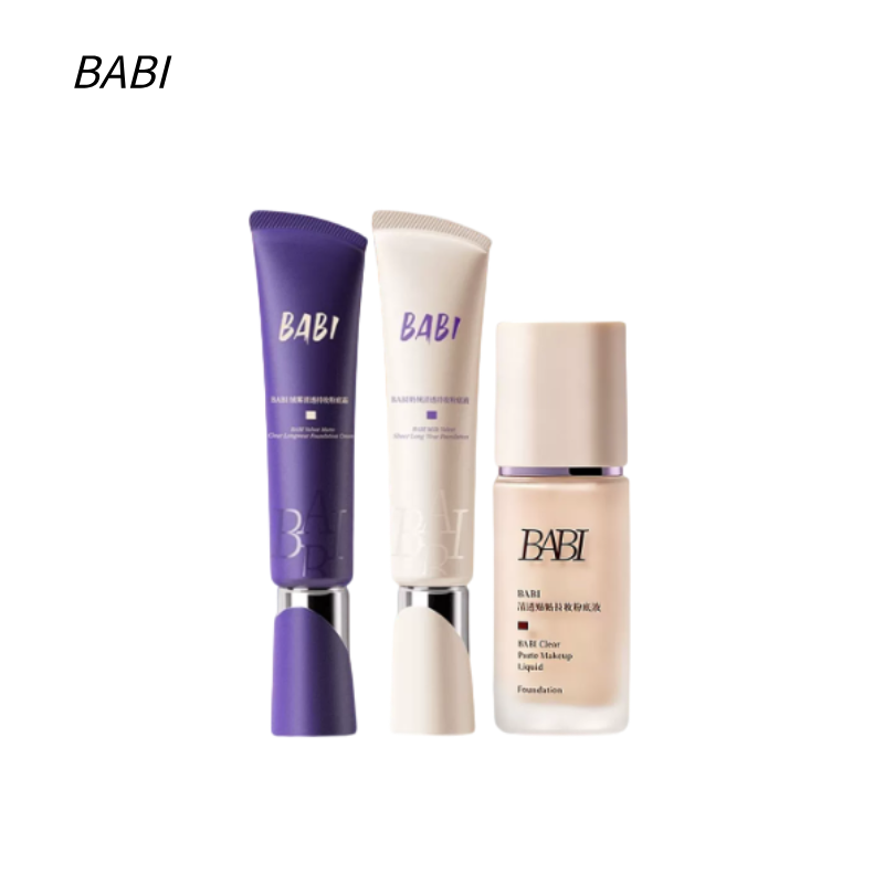 BABI 持妆粉底液系列 油皮 / 干皮 / 全肤质适用 控油 / 保湿 高遮瑕 24 小时不脱妆|BABI Long-Lasting Foundation Series - Oil/Combination/Dry Skin, Matte/Glow Finish, High Coverage, 24H No Caking