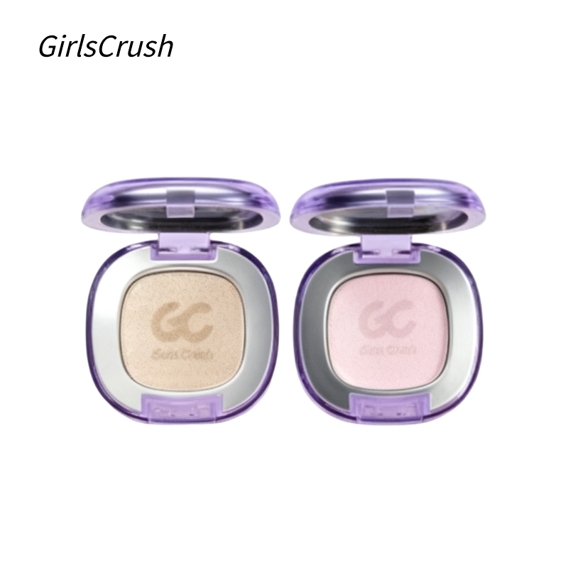 GirlsCrush 水光浴高光粉 细闪珠光哑光脸部提亮水光肌|GirlsCrush Dewy Highlighter Powder - Shimmer Matte Face Brightener for Glowing Skin