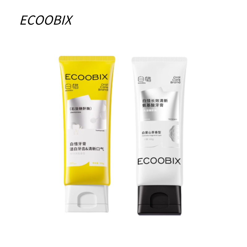 白惜香氛牙膏 成人亮白持久留香清新口气氨基酸低氟牙膏|ECOOBIX Fragrance Toothpaste - Adult Whitening, Long-Lasting Fresh Breath, Amino Acid Low-Fluoride