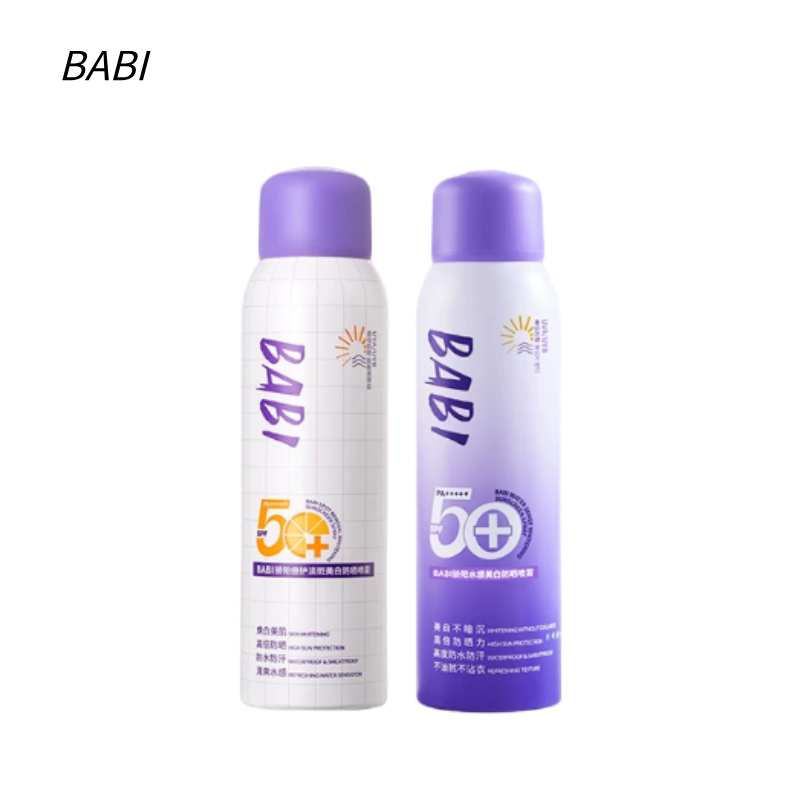 BABI 美白防晒喷雾 SPF50 + 高倍防紫外线 防水防汗清爽不油腻 全身可用男女通用|BABI Whitening Sunscreen Spray SPF50+ PA++++, Waterproof Sweatproof, Full Body, Quick-Dry, For All Skin Types